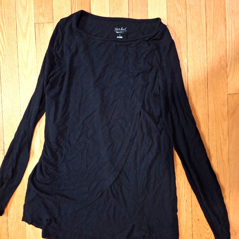 Black Long sleeve Isabel Maternity/Nursing/Pumping top size small